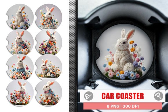 Car Coaster Bunny Easter Embroidery Review