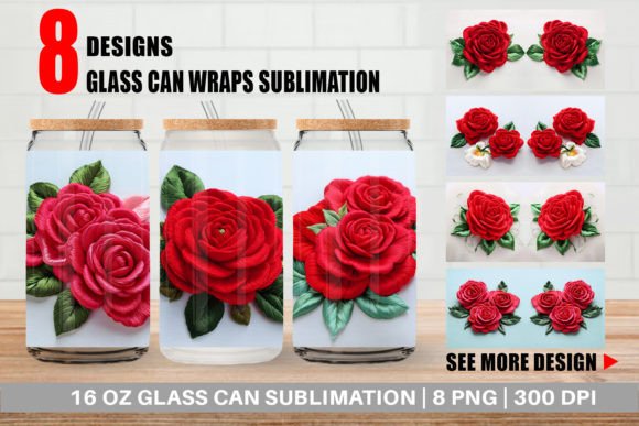 Glass Can 3D Rose Embroidery Review