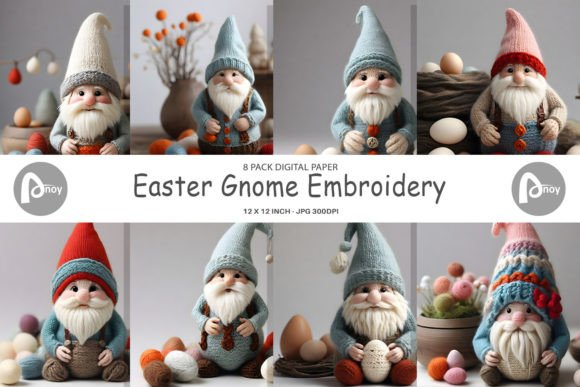 Review: Digital Paper Easter Gnome Embroidery