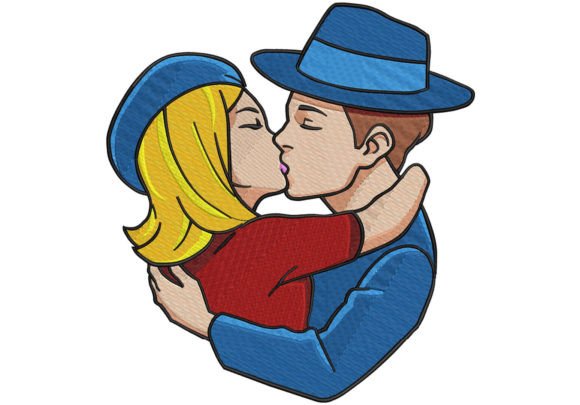 Review: Embroidery Digitizing - Kissing Couple for Apparel
