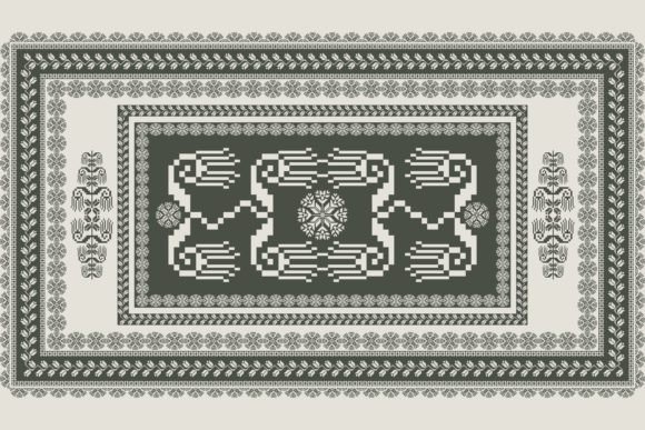 Review: Ethnic Floral Embroidery Rug Pattern for Merch