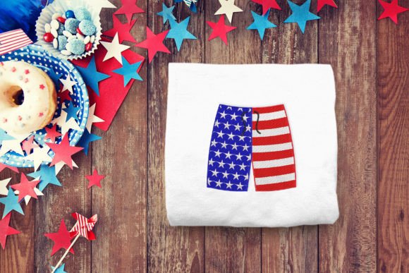 Review: Patriotic Swim Trunks Mini Embroidery for Merch