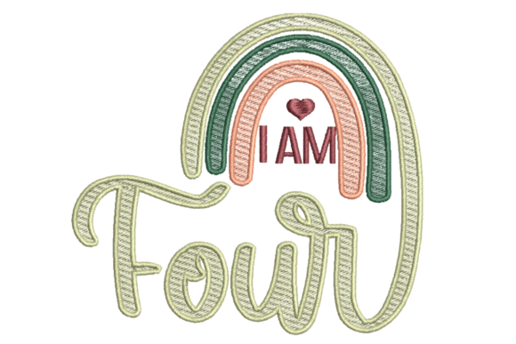Reviewing Birthday Embroidery Sketch Design -Four