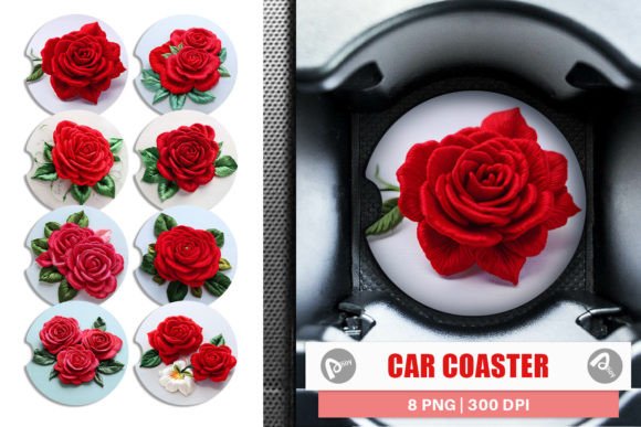 Reviewing Car Coaster 3D Rose Embroidery for Etsy Shops
