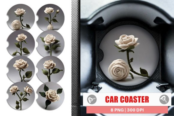 Reviewing Car Coaster White Rose Embroidery for Holiday Crafts