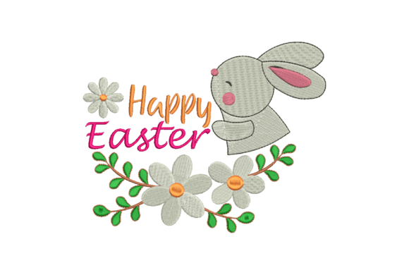 Reviewing Cute Happy Easter Embroidery Design