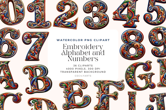 Reviewing Embroidery Alphabet and Numbers Cliparts for Real Projects