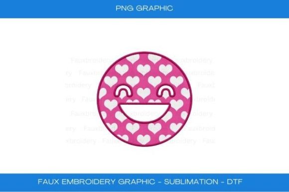 Reviewing Smiley Face Hearts Pink Faux Embroidery