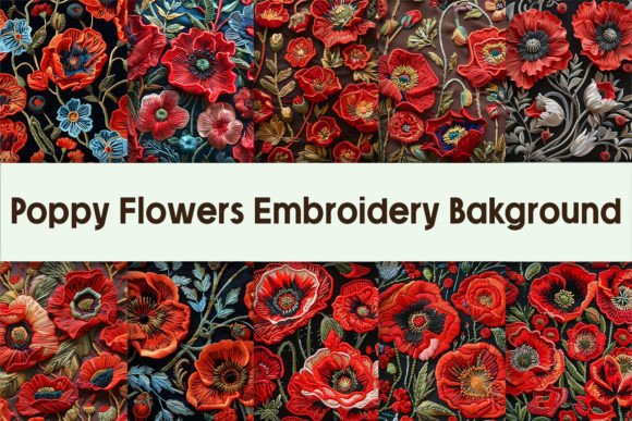 Reviewing the Poppy Flowers Embroidery Background