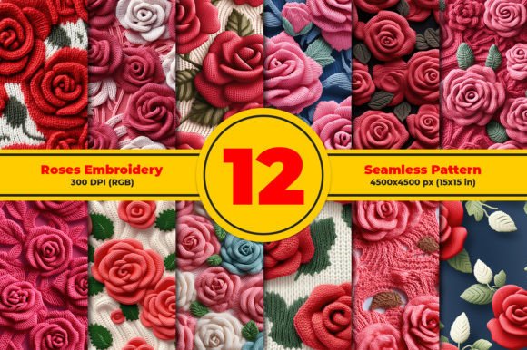 Reviewing the Roses Embroidery Seamless Pattern